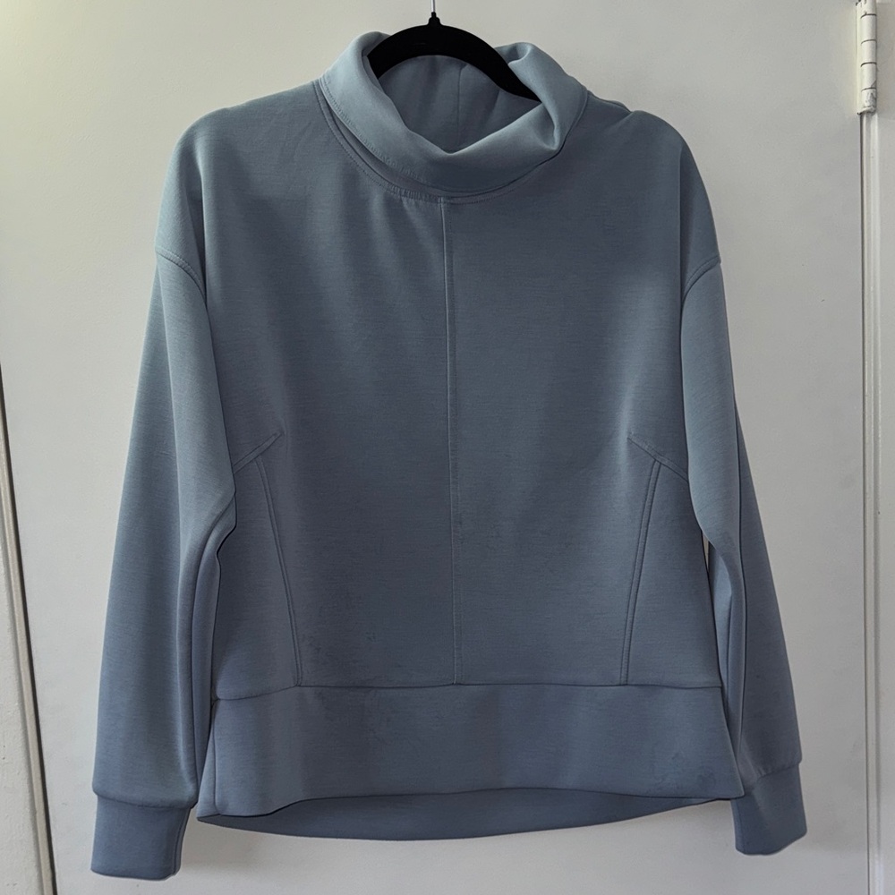 Danskin Women's Cowl Neck Sweater in Soft Blue